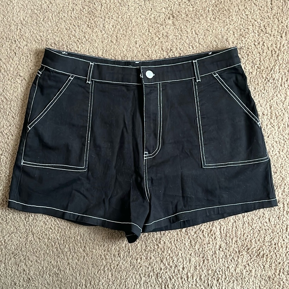 BLACK TWILL SHORTS